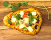Spicy Paneer Naan Pizza